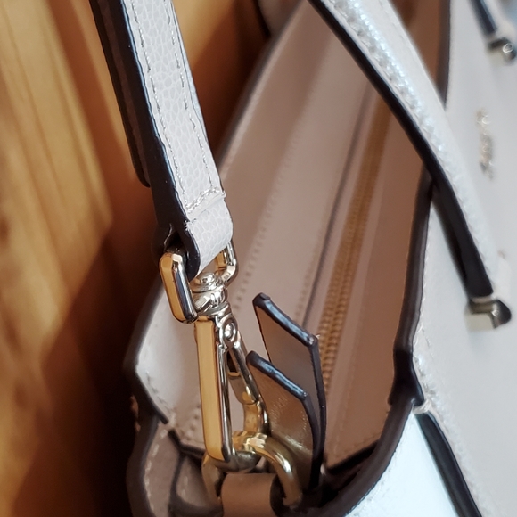 Kate Spade Patterson Drive Small Geraldine Ivory/Light Taupe Leather Satchel Bag - Picture 12 of 12